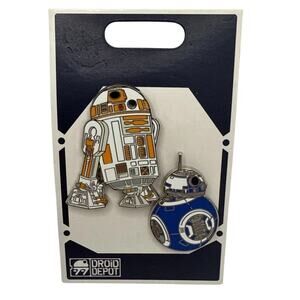 Disney Parks Star Wars Reverse colors Droid Depot BB-8 & R2-D2 Pin Set  NEW